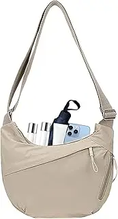 Lightweight Shoulder Pocket for Women, Nylon Shoulder Pocket for Women | Nylon Shoulder Bag Adjustable Shoulder Bag - Crescent Spacious Small Hobo Bag for Women and Girls