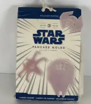 3 Star Wars Pancake Molds-X-Wing Fighter, Tie Fighter, And Millennium Falcon