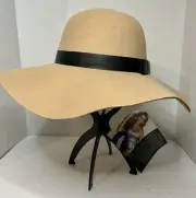 Iman Global Chic Floppy Camel Tan Beige Sun Hat