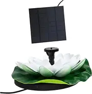 Toddmomy 1 Set Lotus Fountain Solar Lotus Outdoor Landscape Decor Solar Pump for Water Feature Outdoor Feature Fountain Floating Decor Garden Pond Floating Colorful Small Indoor Abs White