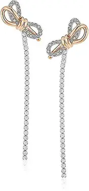 Women's Lifelong Bow Jewelry Collection Clear Crystals Crystal Earrings