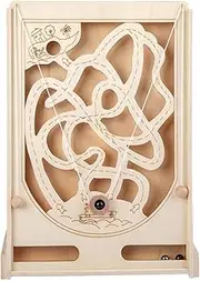 FELTECHELECTR Wooden Marble Game Educational Desktop Training for Promotes Hand Eye Coordination and Parent Interaction Present for Boys
