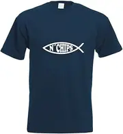 [Kiwistar] Fish N Chips Fish T-Shirt Printed Design Print Gift Idea