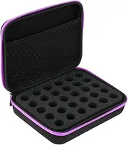 [XIASABA] EVA Essential Oil Storage Carrying Case Hard Shell Exterior Essential Oils Organizer Holder Traveling Bag Essential Oil Carrying Case, Hard Shell Essential Oil Case,Suitab (Purple)