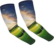[FHEDVBN] Golf Course Arm Sleeves Compression Arm Covers for Men Women Outdoor Sun Sleeves Cooling Sports Sleeve, Black
