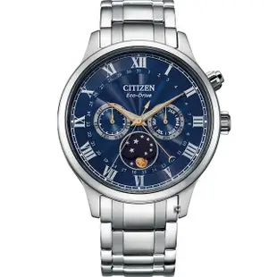 【CITIZEN 星辰】Eco-Drive 極光月相時尚大錶面時尚男錶 禮物 手錶 母親節(AP1050-81L)