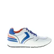 VOILE BLANCHE men shoes Decolored white suede and tech fabric Liam Power sneaker