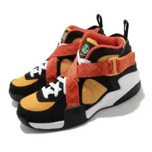 Nike 籃球鞋 Air Raid Raygun 黑 黃 復古 男女鞋 魔鬼氈 綁帶設計 DD9222-001
