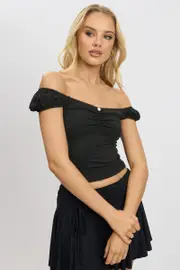 Black Top Short Sleeve - Size 16XL, Women's T-shirt