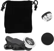 LRXIYODE 2sets Phone Camera Lens Kit Multipurpose Fisheye Macro Wide Angle Lenses for Smartphones Easy Installation Compatible All Devices Your Photography