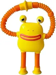 Telescopic Suction Cup Animals - Frog Telescopic Pop Tubes | Telescopic Suction Cup Animal Toy, Pop Tubes Sensory Toys for Toddler, Educational Fidget Girls