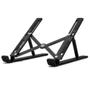 Adjustable Laptop Computer Stand Foldable Notebook Riser Portable Black