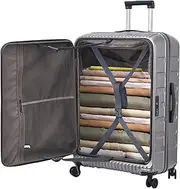[Kaleenie] 29 Inch Luggage with Expansion & Side Opening Design, 50 * 31(35)*76cm, 117L~133L, 4.6Kg, Ligthweight ABS+PC Hardshell Checked Suitcase, Gray