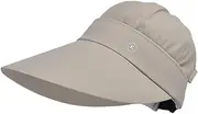 [Dickly] Summer Sun Hat Visor Hat Stylish Portable for Men Women Sun Protection Hat Detachable Top for Running Travel Sports Camping