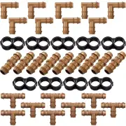 Outus 36 Pieces Drip Irrigation Fittings Kit 1/2 Inch Tubing Fitting Set Include