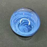 Handmade Contemporary Art Glass Marble 1.02" Sparkly Vortex MIB, Crushed Opals