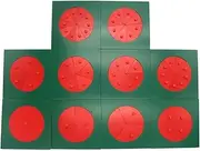 Montessori Wooden Circular Fractions Puzzles Board 10 Pack Learn Fractions Knob Puzzle Early Math Sensorial Education Toys for 3-6 Years