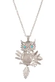 Owl Necklace--IND-B3315-60