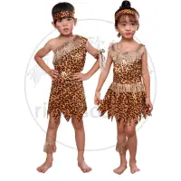在飛比找蝦皮購物優惠-【台灣-出貨】野人服裝兒童印第安酋長服裝瘋狂原始人后羿服裝幼
