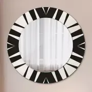 Wall Hanging Mirror Glass Frame with Print Art abstract geometric composition