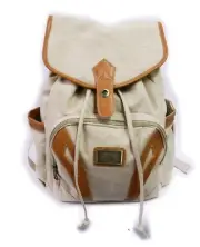 9.8" CANVAS & BROCADE Mini BACKPACK Muli-purpose school travel hiking