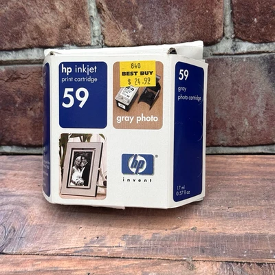 HP-59 Inkjet Gray Photo Ink Print Cartridge Photosmart Sealed Expired 12/04 OEM