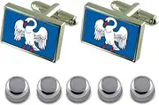 [Select Gifts] Shirt Dress Studs Jonava City Lithuania Flag Cufflinks