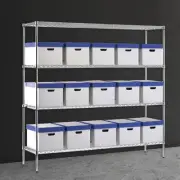 1500 X 600 MODULAR CHROME WIRE SHELVING SHELF SHOP STORAGE SHELVING UNIT