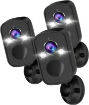 Rraycom 3Pack Security Cameras Wireless Outdoor for Home Security, 2K 3MP-3pc