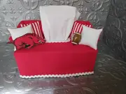 Razorback Sofa Tissue Box Cover New Hand-made Free Box Of Tissues