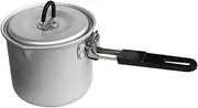 Aymzbd Camping Pot Cooking Pot Cookware with Folding Handle for Campfire Outdoor Backpacking