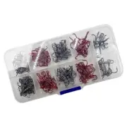 Treble Hooks Set Round Bend Hooks Freshwater Saltwater Fishing Tackle Accessory