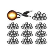 Meerkatt 3/4 Inch Round Mini Side Marker Clearance Lamp Sealed Indicator SMD ...