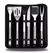 6 in 1 Outdoor Tableware Set Camping Barbecue Picnic Tool Set (Grey)