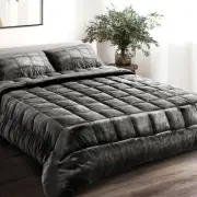 Super King Size Quilt Double Sided Faux Mink Doona Winter Weight Soft Texture