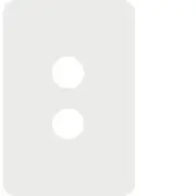Hager Allure 2 Gang Switch Plate Matt White - WBHSP2-MW