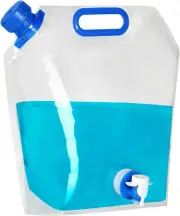 Collapsible Water Container, BPA Free Food Grade Clear Plastic Water Jug with Sp