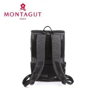 【MONTAGUT 夢特嬌】防潑水功能筆電後背包(大U開口外接充電阜)