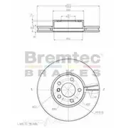 Bremtec Euro-Line GeoZinc Coated Brake Rotor - BDR23290EL