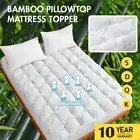 Bamboo Pillowtop Matress Topper BAMBOO Mattress Cover Pad Underlay AU POST