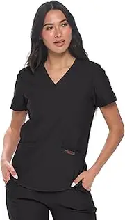 [Monarch Uniforms] Womens Scrub Top Max Stretch 2 Pocket Scrub Top for Women
