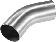 X AUTOHAUX 1 Pcs OD 2.75 Inch 45 Degree Mandrel Bend Elbow SS304 Stainless Steel Bend Tube Exhaust Elbow Pipe for Car Modified Exhaust System Piping Silver Tone