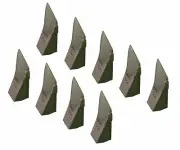 9 - Hensley Style Heavy Duty Crimp-On Tiger Rock Point Bucket Teeth - T3C