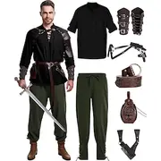Retro Vintage Medieval Renaissance Pants Cosplay Costume Outfits Ren Faire Men's Viking Fantasy Halloween Carnival Masquerade Carnival Performance LARP Adults'