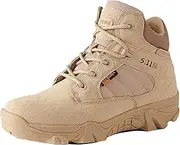 [Yiozoi] Men's Work Boots Windproof Autumn and Winter High Top Walking Shoes Lace up Non Slip Comfortable Casual Ankle Hiking Boots