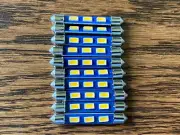 10 Warm White 43mm Festoon Lamp LED Light Bulbs McIntosh MX110 MR65 MR66 MR67