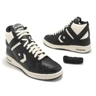 Converse 休閒鞋 Weapon HI 男鞋 黑 米白 高筒 皮革 CX 緩衝 復古 SGA 百搭款 A04400C