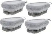 Ipetboom 4pcs Multi Purpose Household Cleaning Brush Versatile Shoe and Laundry Brushes for Cleaning with Soft Bristles for Comfort and Grip
