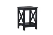 Maestro Furniture Cyrus Wooden Open Shelf End Lamp Side Table Black Oak