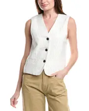 rag & bone Erin Linen-Blend Vest